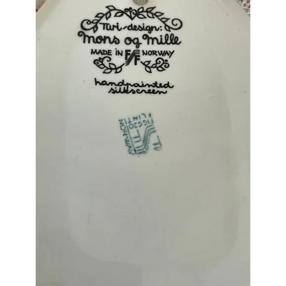 Vintage 1960s Set of 3 Wall Plates Turi Design Mons og Mille Figgjo FF Norway